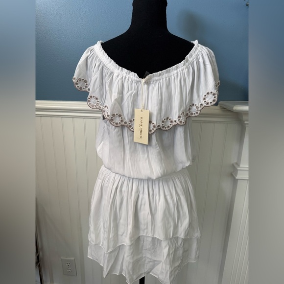 NEW WITH TAGS Ramy Brook White Cynthia Flounce Minidress ~ Medium - Picture 8 of 10